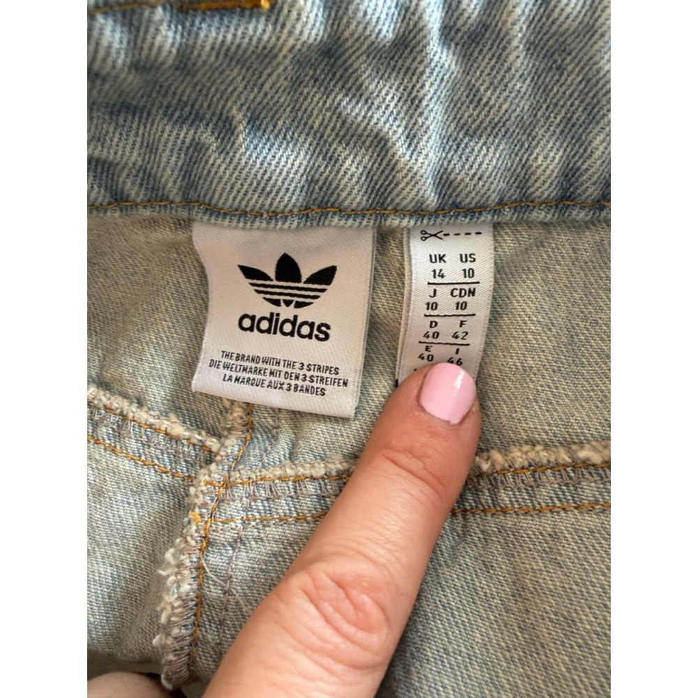 adidas Adilenium Season 3 skirt Sz 10 light wash - Picture 10 of 11